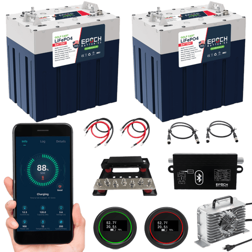 Epoch | 48V 60Ah GC2 - Golf Cart LiFePO4 Lithium Battery - Complete Kit