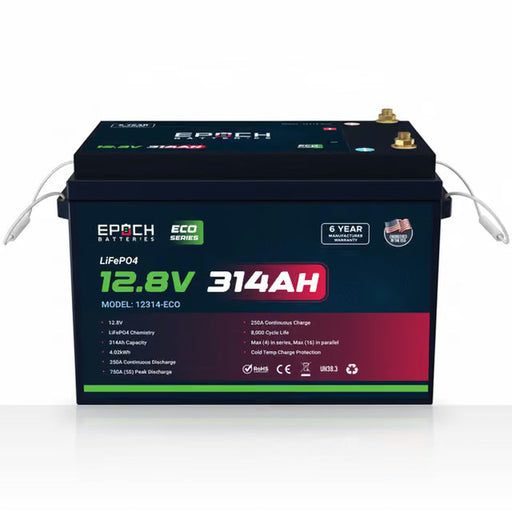 Epoch Batteries | 12V 314Ah Eco Series LiFePO4 Battery