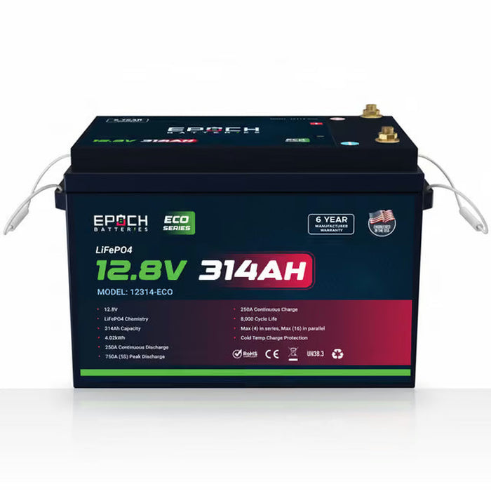 Epoch Batteries | 12V 314Ah Eco Series LiFePO4 Battery