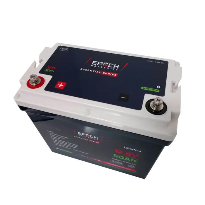 Epoch Batteries | 12V 50Ah Essential Series LiFePO4 Battery 0.64kWh