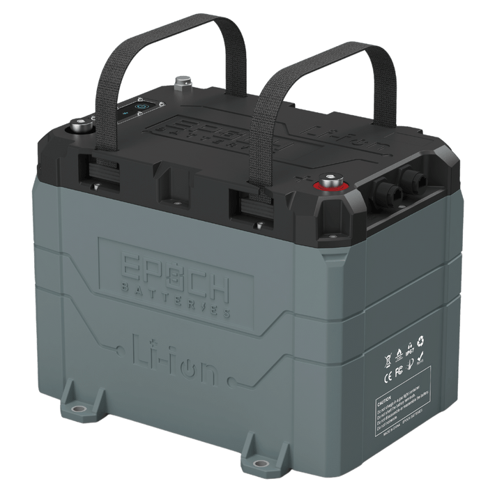 Epoch Batteries | 24V 100Ah LiFePO4 Lithium Battery Bluetooth, Heating, Waterproof