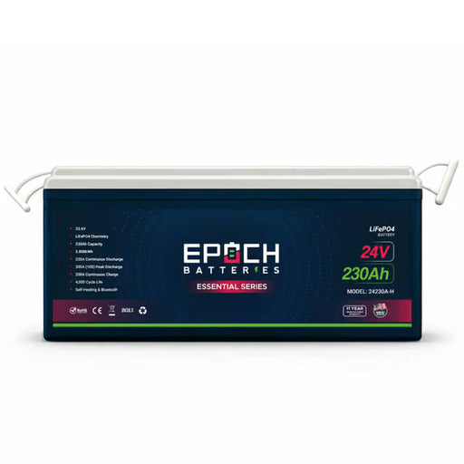 Epoch Batteries | 24V 230Ah Essential Series LiFePO4 Battery 5.89kWh