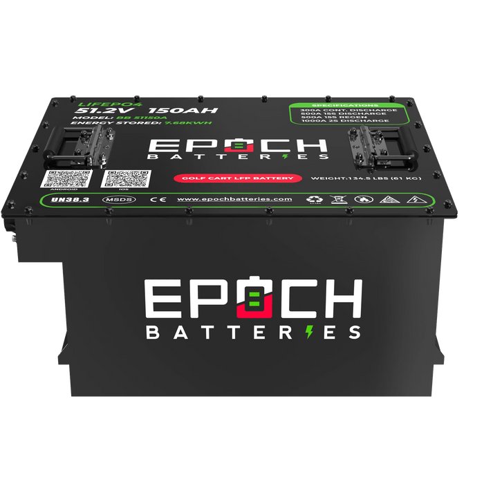 Epoch Batteries | 48V 150Ah Golf Cart Battery Complete Kit - Lithium LiFePO4
