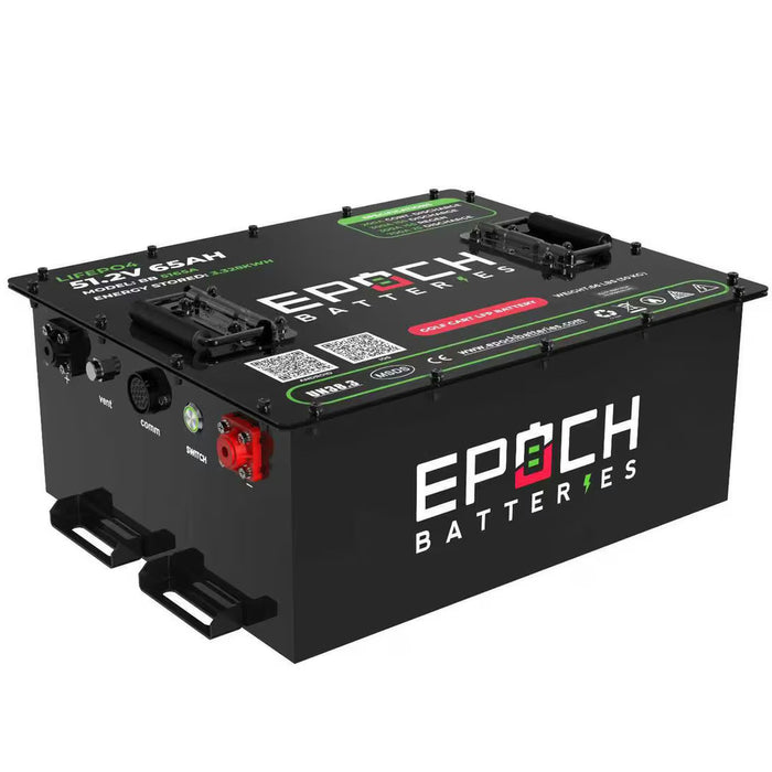 Epoch Batteries | LiMax Series 48V 65Ah Lithium LiFePO4 Golf Cart Battery - Complete Kit