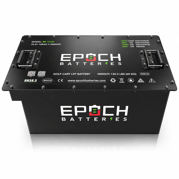 Epoch Batteries | 70.4V 72V 105ah Golf Cart Battery Complete Kit - Lithium LiFePO4