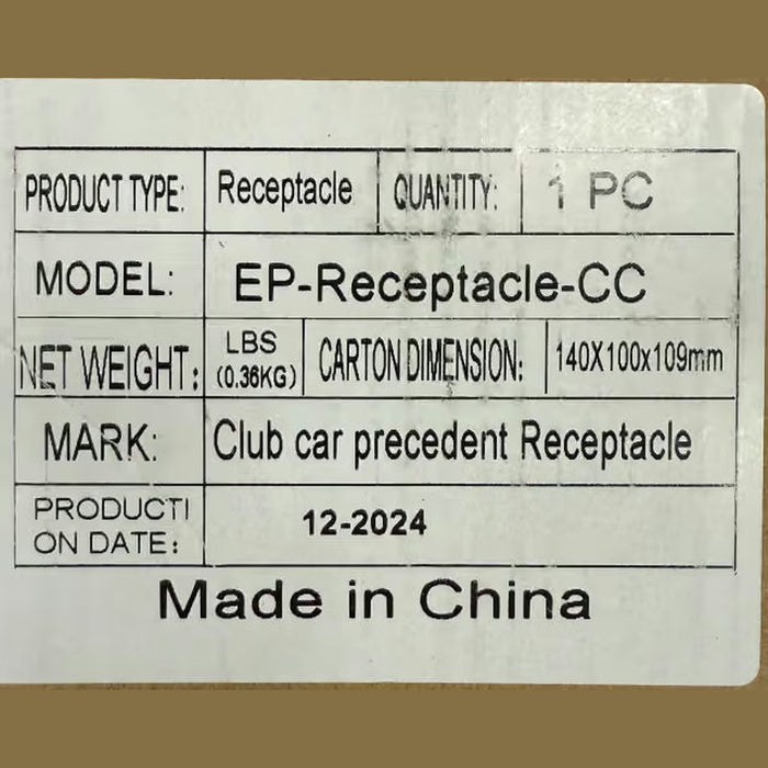 Epoch Batteries | Club Car Precedent Port Plug
