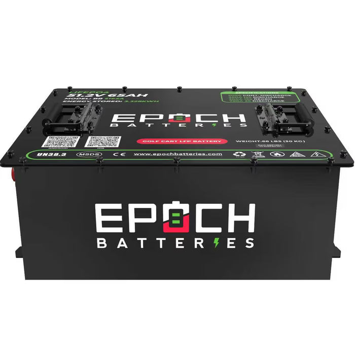 Epoch Batteries | LiMax Series 48V 65Ah Lithium LiFePO4 Golf Cart Battery - Complete Kit