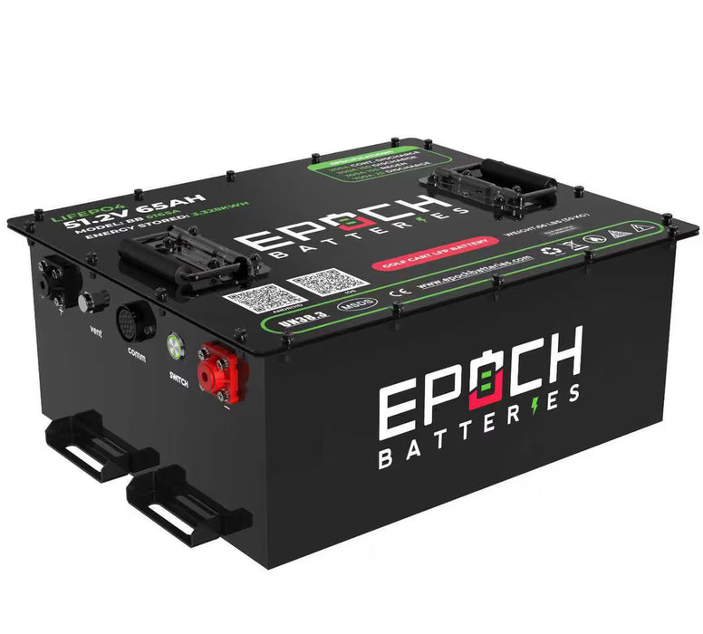 Epoch Batteries | LiMax Series 48V 65Ah Lithium LiFePO4 Golf Cart Battery - Complete Kit