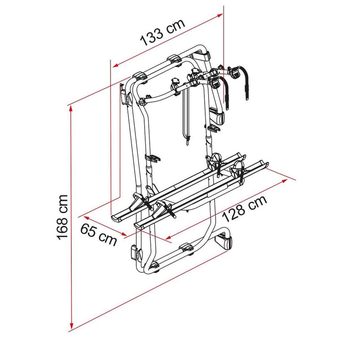 Fiamma | Carry-Bike 200 DJ Bike Rack for Sprinter Vans 2006 and Newer Deep Black
