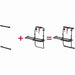 Fiamma | Carry-Bike DJ Kit Bars for Ford Transit Deep Black - Add-On for 02096-26A