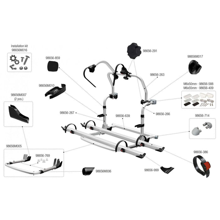 Fiamma | Carry-Bike Pro C Rear Bike Rack for RVs and Motorhomes