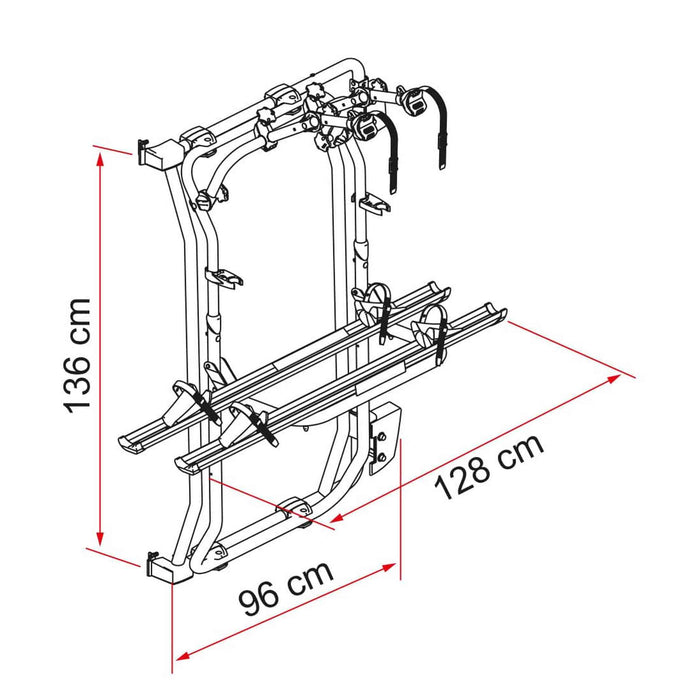 Fiamma | Carry-Bike Rack for Ram ProMaster Vans Silver