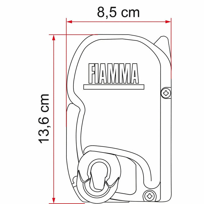 Fiamma | F45 S Wall Mount Awning with Winch Crank and Support Legs