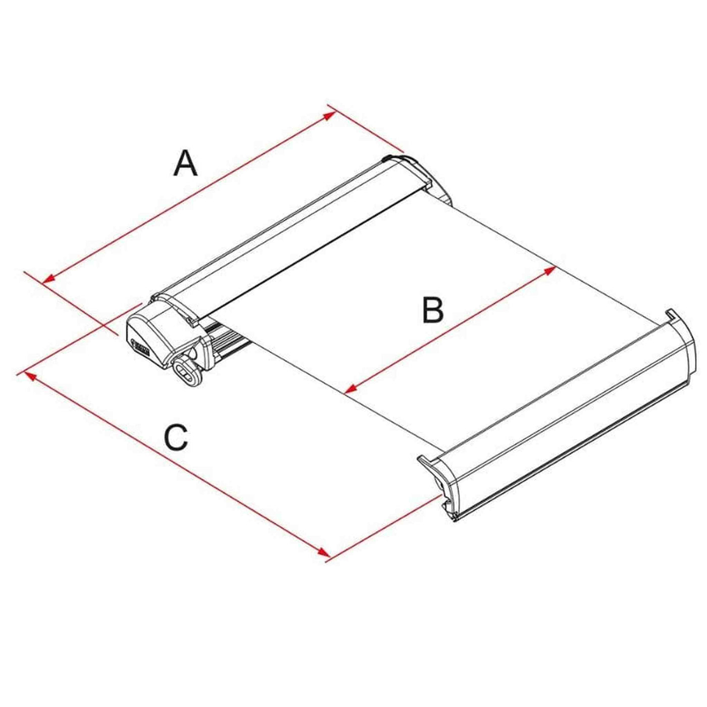 Fiamma | F80 S Roof-Mount Awning with Winch Crank and Support Legs for ...