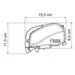 Fiamma | F80 S Roof-Mount Awning with Winch Crank and Support Legs for Vans and RVs - 290 Deep Black 9'6" - 6'6" extension