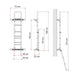 Fiamma | Mounting Bars for Deluxe DJ Rear Door Ladder for Ford Transit Vans