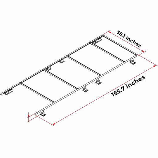 Fiamma | Roof Rack for 159' Extended Ram Promaster Vans - Silver