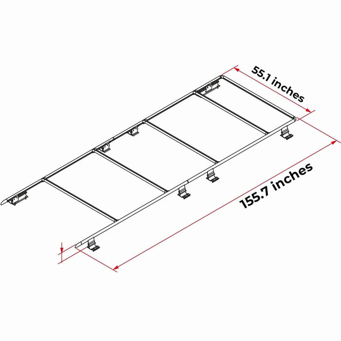 Fiamma | Roof Rack for 159' Extended Ram Promaster Vans - Silver