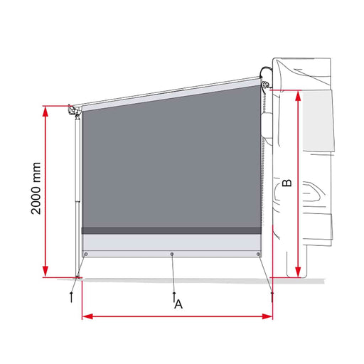 Fiamma | Side Blocker for F45S & F80S Camper Van Awning Sun Shade