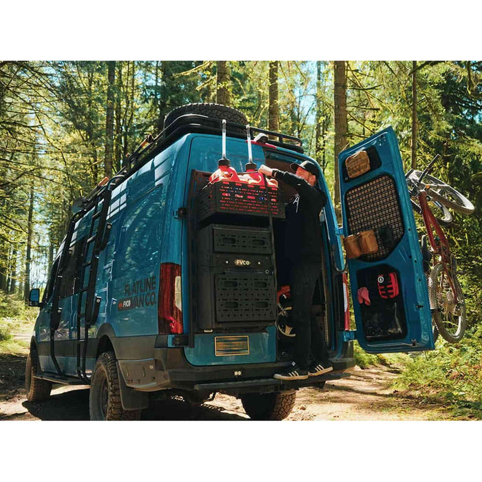 Flatline Van Co. | Adventure Van Rear Platform Gear Cage