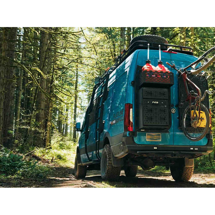 Flatline Van Co. | Adventure Van Rear Platform Gear Cage