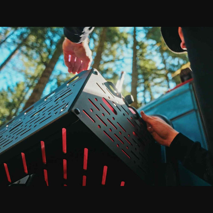Flatline Van Co. | Adventure Van Rear Platform Gear Cage