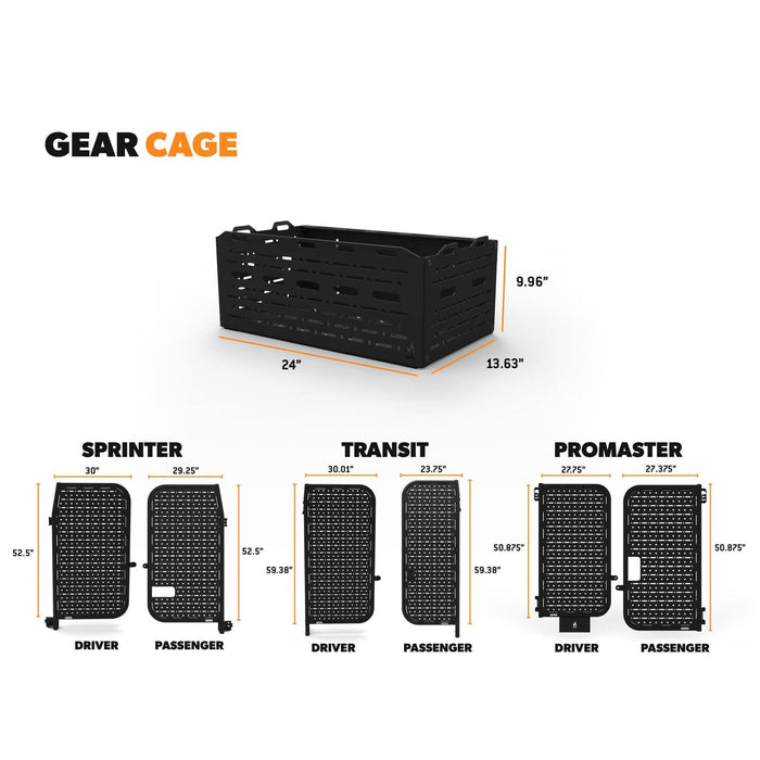 Flatline Van Co. | Adventure Van Rear Platform Gear Cage