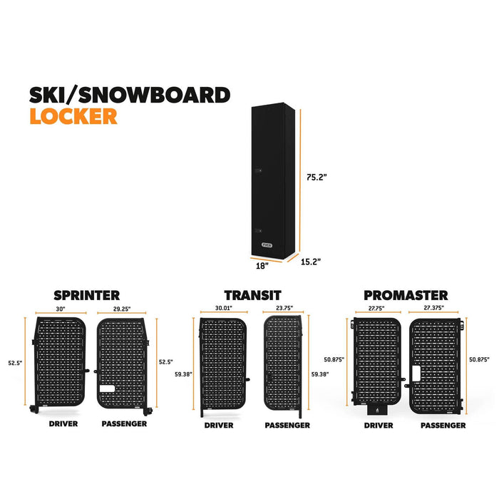 Flatline Van Co | Adventure Van Ski &amp; Snowboard Locker