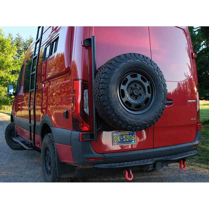 Flatline Van Co | Sprinter Van Rear Tire Carrier