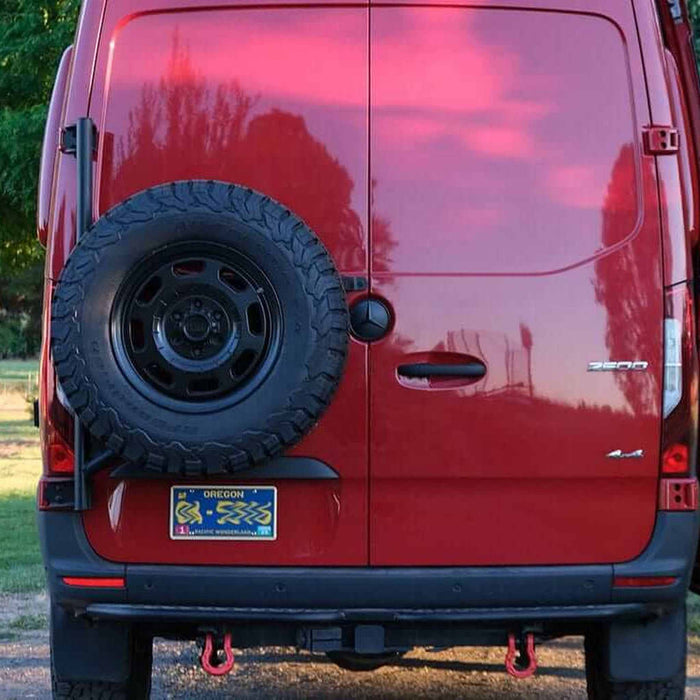 Flatline Van Co | Sprinter Van Rear Tire Carrier