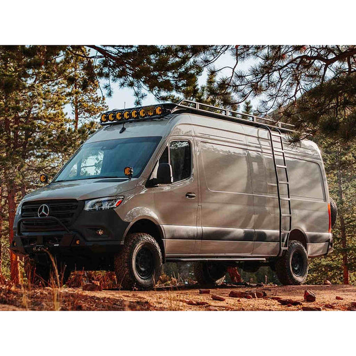 Flatline Van Co | Sprinter Van Side Ladder with Wheel Wrap