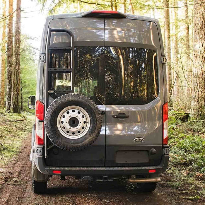 Flatline Van Co. | Transit Van Rear Ladder + Tire Carrier