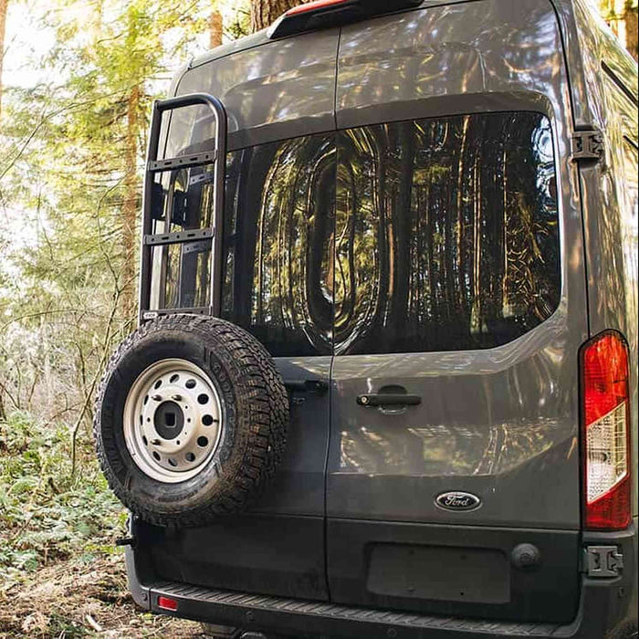 Flatline Van Co. | Transit Van Rear Ladder + Tire Carrier