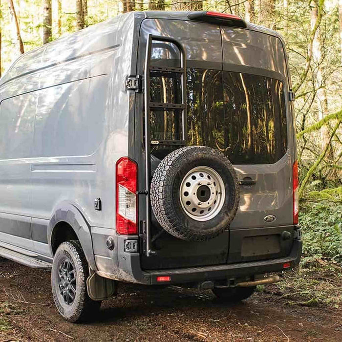Flatline Van Co. | Transit Van Rear Ladder + Tire Carrier