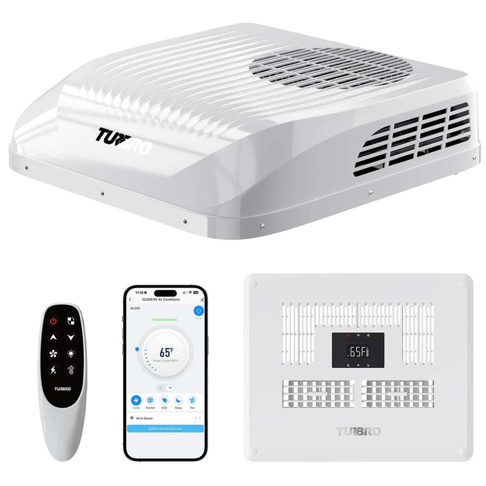 Greenland 9,000 BTU 12V DC Inverter Rooftop RV Air Conditioner