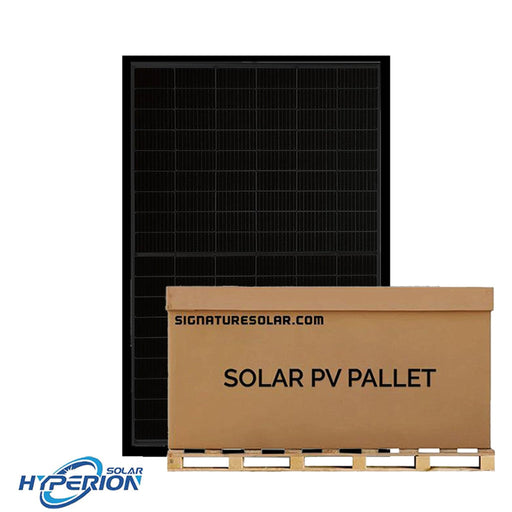 Hyperion | 395W Bifacial Solar Panel Black | Up to 495W with Bifacial Gain | Full Pallet 36 | 12.2kW Total