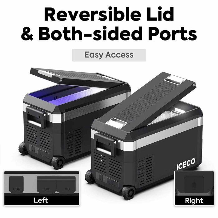 ICECO | JP30 Pro Single Zone Wheeled Portable Freezer With Cover 30 LT