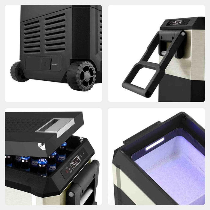 ICECO | JP50 Pro Dual Zone Wheeled Portable Freezer With Cover - Gold 50 LT image 3