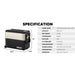 ICECO | JP50 Pro Dual Zone Wheeled Portable Freezer With Cover - Gold 50 LT image 4