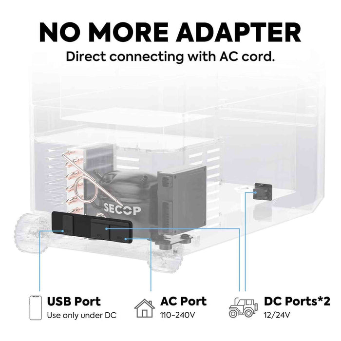 ICECO | JP50 Pro Single Zoon Portable Freezer With Cover 50 LT