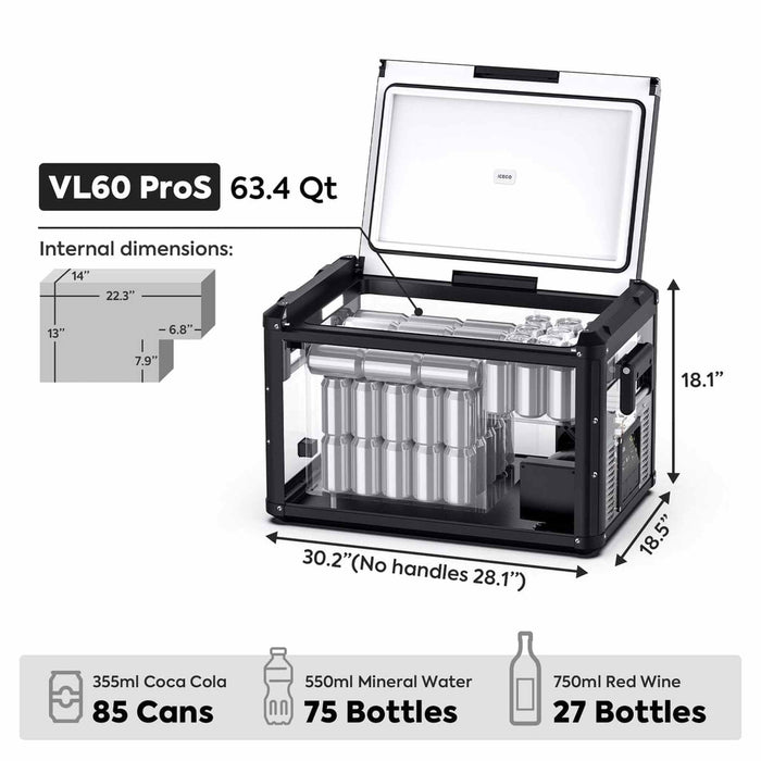 ICECO | VL60ProS Single Zone Portable Freezer 60 LT