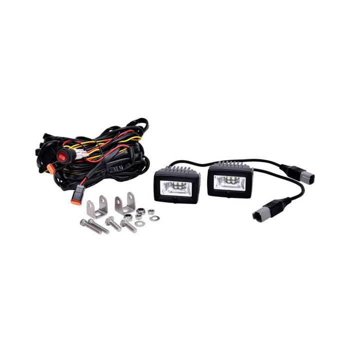 KC HiLiTES | 2" C-Series C2 LED - 2-Light System - 20W Flood Beam