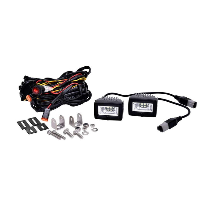 KC HiLiTES | 2" C-Series C2 LED - 2-Light System - Backup - 20W Flood Beam