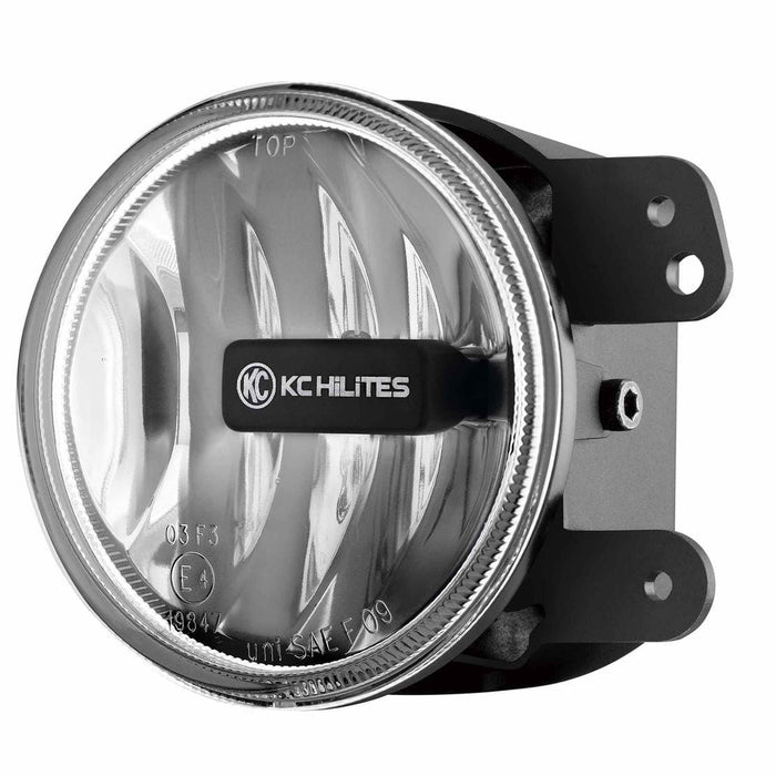 KC HiLiTES | 4" Gravity® LED G4 SAE Fog Light - Fog Beam - Single - 10-18 Jeep JK
