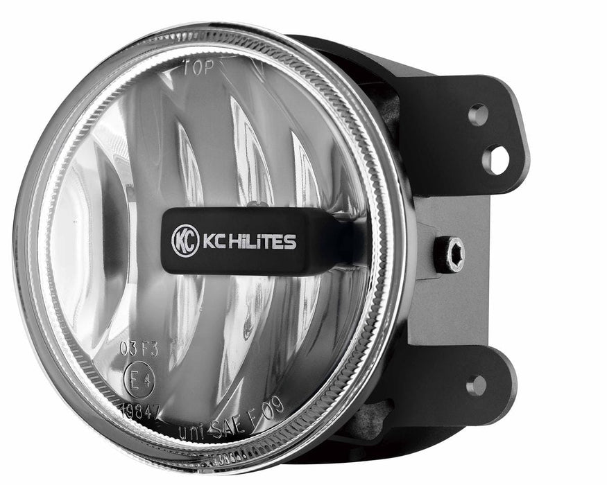 KC HiLiTES | 4" Gravity® LED G4 SAE Fog Light - Fog Beam - Single - 10-18 Jeep JK