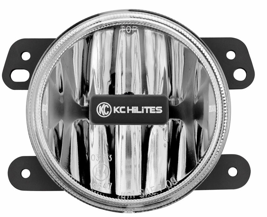 KC HiLiTES | 4" Gravity® LED G4 SAE Fog Light - Fog Beam - Single - 10-18 Jeep JK
