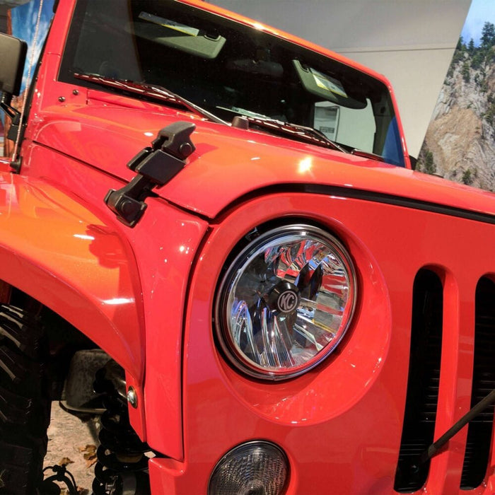KC HiLiTES | 7" Gravity® LED DOT Headlight - Driving Beam - Pair - 07-18 Jeep JK