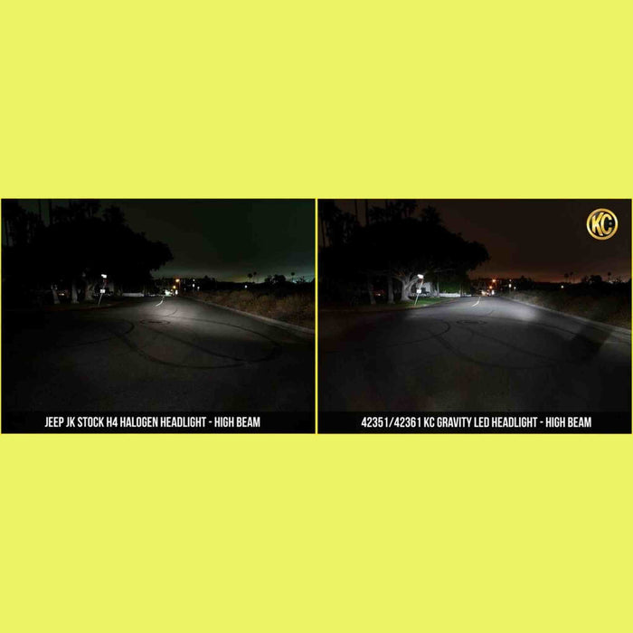 KC HiLiTES | 7" Gravity® LED DOT Headlight - Driving Beam - Single - Universal / 97-06 Jeep TJ