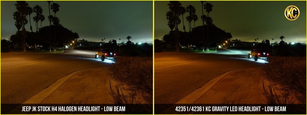KC HiLiTES | 7" Gravity® LED DOT Headlight - Driving Beam - Pair - 07-18 Jeep JK