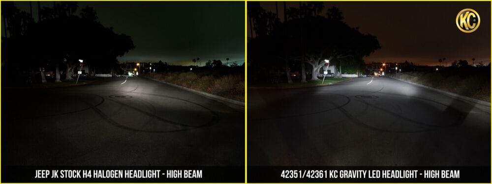 KC HiLiTES | 7" Gravity® LED DOT Headlight - Driving Beam - Pair - 07-18 Jeep JK